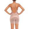 SPANXshape Suit Your Fancy Plunge Low-Back Mid-Thigh Bodysuit – Comfortable One Piece – Medium Compression – Seamless(Cafe Au Lait)
