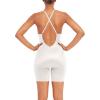 SPANXshape Suit Your Fancy Plunge Low-Back Mid-Thigh Bodysuit – Comfortable One Piece – Medium Compression – Seamless(Linen)