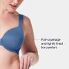 SPANXsmooth Bra-Llelujah! Lightly Lined Full Coverage – T-Shirt Bra – Front Closure – Hosiery Back – Smart Stretch Straps(Indigo Haze)