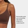 SPANXsmooth EcoCare Seamless Shaping Longline Bralette – Comfortable Everyday Bralette – Women’s Bra with No Underwire(Chestnut Brown)