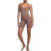 SPANX ASSETS Women’s Cami Mid-Thigh Bodysuit, Seamless Lightweight Shapewear Body Shaper for Firm Tummy Control(Café Au Lait)