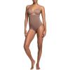 SPANX ASSETS Women’s High-Waist Thong, Seamless No-Show Shapewear with Lightweight Sculpting Fabric and Tummy Support(Café Au Lait)