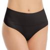 SPANX SPANXshape Everyday Shaping Thong – Core Control Shapewear Underwear – Invisible Under Clothes – Seamless Design(Black)