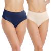 SPANX SPANXshape Everyday Shaping Thong – Core Control Shapewear Underwear – Invisible Under Clothes – Seamless Design-Soft Nude-Dark Sapphire-M