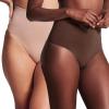 SPANX SPANXshape ExtraOrdinary Thong – Sculpting with Compression – Women’s Shapewear Underwear – Recycled Nylon Fabric Blend-Toasted Oatmeal-Chestnut Brown-M