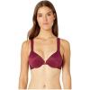 SPANXsmooth Bra-Llelujah! Lightly Lined Full Coverage – T-Shirt Bra – Front Closure – Hosiery Back – Smart Stretch Straps(Bordeaux)