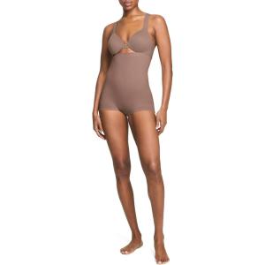 SPANX ASSETS Women’s High-Waist Boyshort, Seamless Power Sculpting No-Show Shapewear with Firm Tummy Control(Café Au Lait)