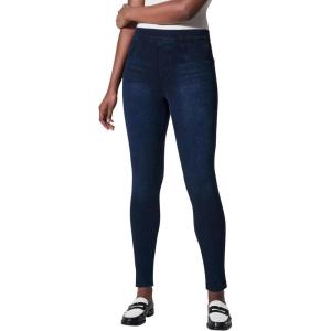 SPANX Jean-Ish Ankle Leggings – Stylish Everyday Leggings – Classic Jean Look – Hidden Core Shaping – Comfortable Denim Alternative – Twilight Rinse – Petite, 24.5 Inch Inseam – Large