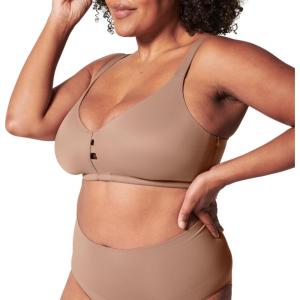 SPANX Low Profile Wireless Minimizer Bra – Minimize Breast Size by Up to 1 Inch – Breathable, Quick-Drying Fabric(Cafe Au Lait)