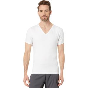 SPANX Men’s Sculpt Cotton V-Neck(Bright White)