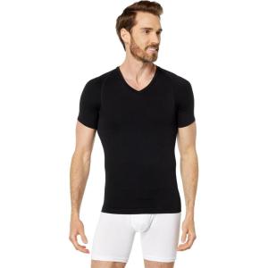 SPANX Mens Zoned Performance Compression V-Neck(Classic Black)