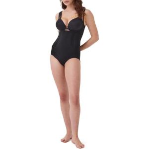 SPANX SPANXsculpt OnCore Open-Bust Brief Bodysuit – Sculpting Body Shaper for Women – Level 4 Compression – Adjustable Straps(Very Black)