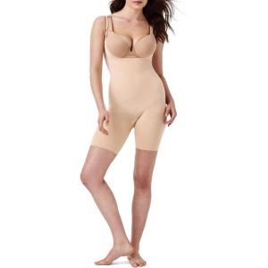SPANX SPANXsculpt Seamless Power Open-Bust Mid-Thigh Bodysuit – Level 4 Compression – Lightweight Body Shaper – Shapewear for Women