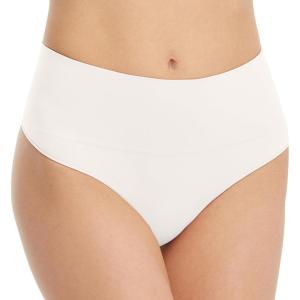 SPANX SPANXshape Everyday Shaping Thong – Core Control Shapewear Underwear – Invisible Under Clothes – Seamless Design(Linen)