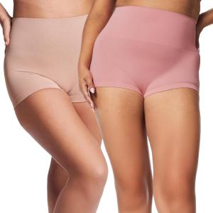 SPANX SPANXshape ExtraOrdinary Boyshort – Sculpting Compression – Women’s Shapewear Underwear – Recycled Nylon Fabric Blend-Toasted Oatmeal-Camellia Pink-M