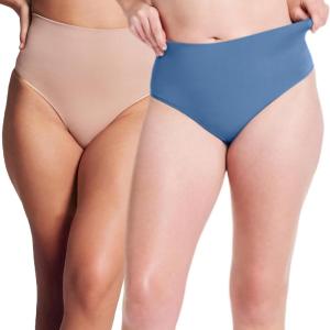 SPANX SPANXshape ExtraOrdinary Thong – Sculpting with Compression – Women’s Shapewear Underwear – Recycled Nylon Fabric Blend-Toasted Oatmeal-Indigo Haze-M