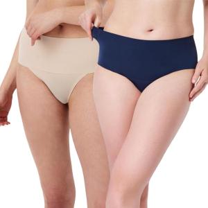 SPANX SPANXsupersmooth Undie-tectable Brief – Comfortable Core Control – Invisible Shapewear Underwear – No Visible Panty Lines-Soft Nude-Dark Sapphire-XS