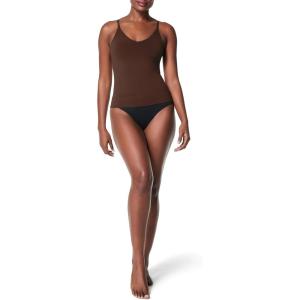SPANXsculpt Seamless Power Cami – Camisole Shapewear for Women – Adjustable Straps – V Neck – Soft, Seamless Cami(Chestnut Brown)