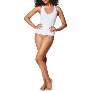 SPANXsculpt Seamless Power Tank – Tank Top Shapewear for Women – V Neck – Soft, Seamless Tank Top(White)