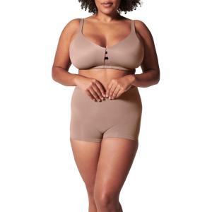 SPANXshape ExtraOrdinary Boyshort – Sculpting Compression – Women’s Shapewear Underwear – Recycled Nylon Fabric Blend(Cafe Au Lait)