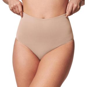 SPANXshape ExtraOrdinary Brief – Sculpting with Compression – Women’s Shapewear Underwear – Recycled Nylon Fabric Blend(Toasted Oatmeal)
