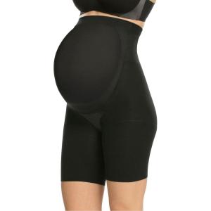 SPANXshape Mama Mid-Thigh Short – Comfortable Tummy Control Shapewear – No Visible Panty Lines(Black)