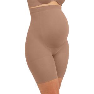 SPANXshape Mama Mid-Thigh Short – Comfortable Tummy Control Shapewear – No Visible Panty Lines(Café Au Lait)