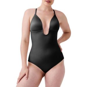 SPANXshape Suit Your Fancy Plunge Low-Back Thong Bodysuit – Comfortable One Piece – Medium Compression – Seamless(Very Black)