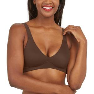 SPANXsmooth Bra-Llelujah! Unlined Bralette – Comfortable Support – Wire-Free Bra – Hosiery Back Smoothing – Dig-Free Straps(Chestnut Brown)