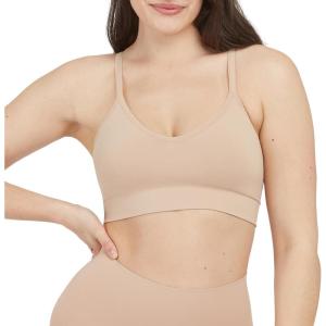 SPANXsmooth EcoCare Seamless Shaping Longline Bralette – Comfortable Everyday Bralette – Women’s Bra with No Underwire(Toasted Oatmeal)