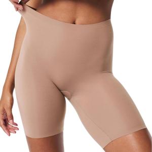 SPANXsmooth Fit-To-You Mid-Thigh Shorts – One Size Fits All – Tummy Control Shorts – Anti-Chafe – Lightweight Shapewear(Cafe Au Lait)