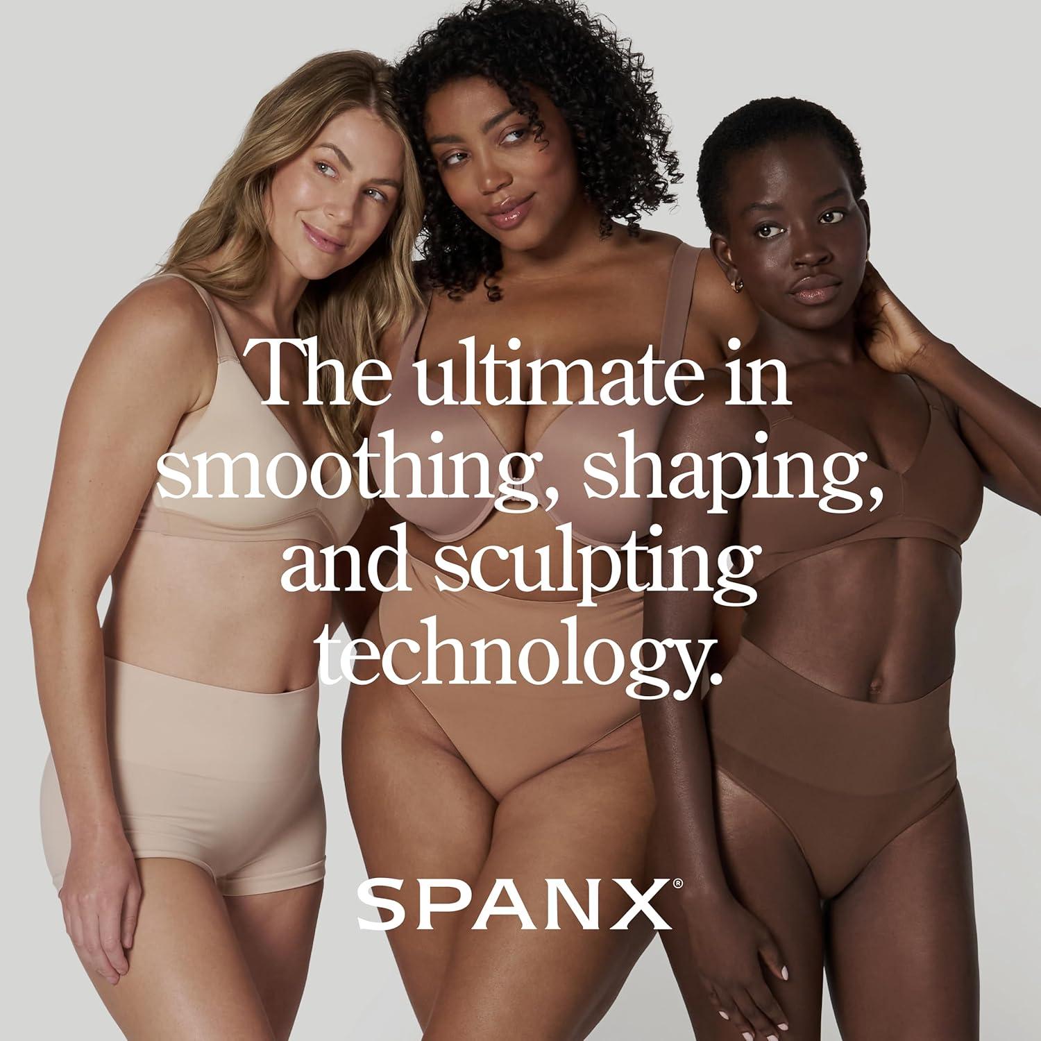 imageSPANX SPANXsculpt OnCore HighWaisted MidThigh Short Powerful Sculpting Shapwear for Women Level 4 Compression Core ControlChestnut Brown