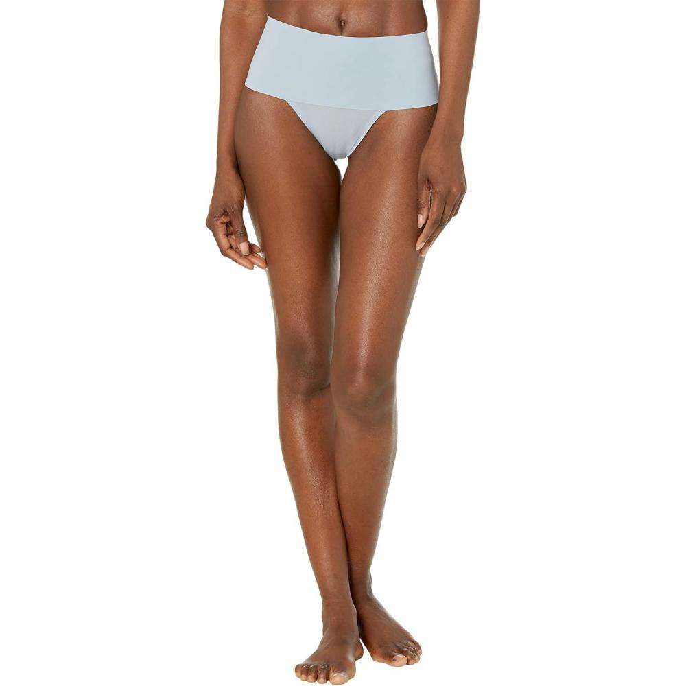 imageSPANX Supersmooth Undietectable Thong for Women Invisible NoShow Thong Underwear with Comfortable Core ControlAntique Blue