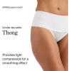 SPANX Supersmooth Undie-tectable Thong for Women, Invisible No-Show Thong Underwear with Comfortable Core Control(Powder)