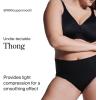 SPANX Supersmooth Undie-tectable Thong for Women, Invisible No-Show Thong Underwear with Comfortable Core Control(Very Black)