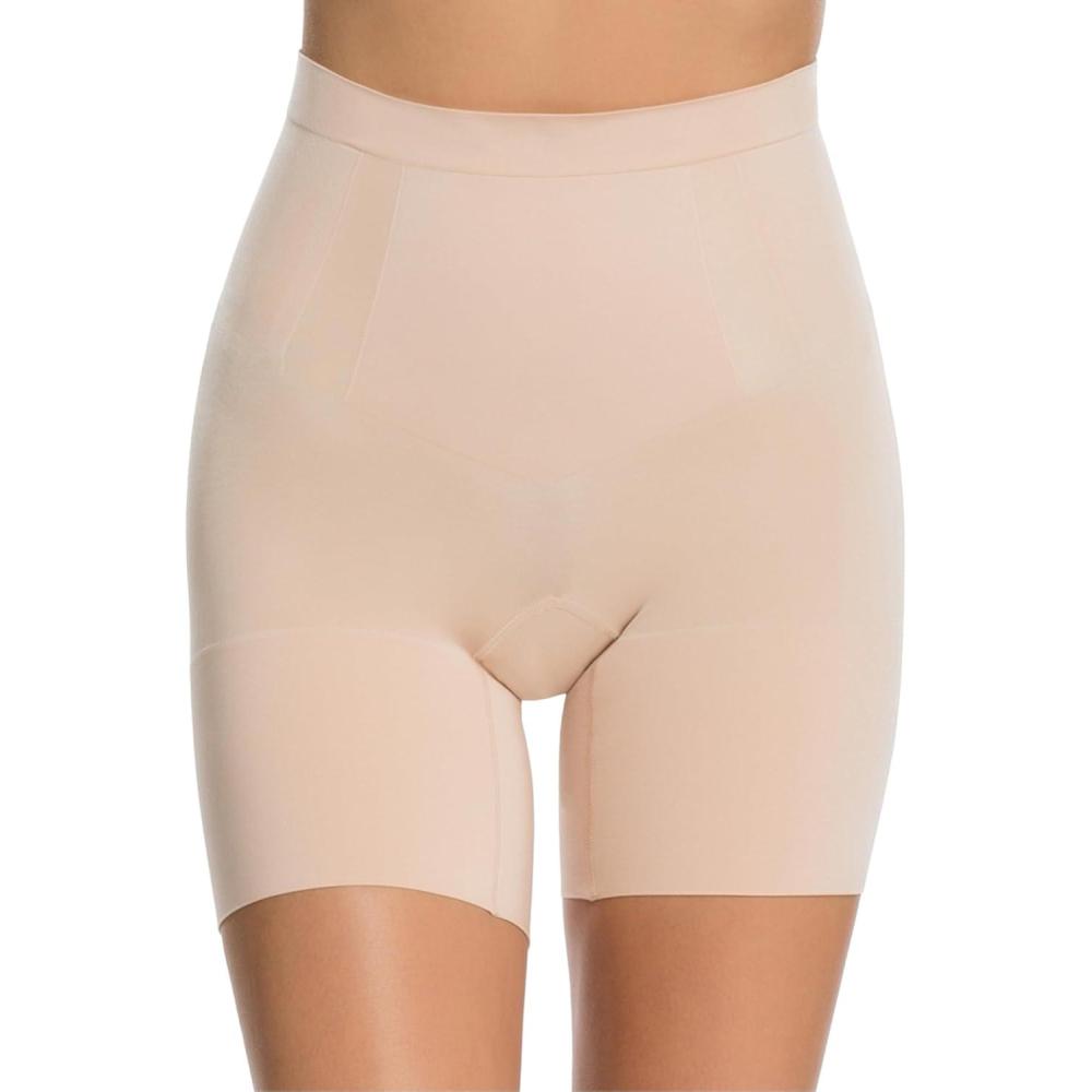 imageSPANX sculpt OnCore MidThigh Short Powerful Sculpting Body Shaper Comfortable Shapewear for WomenSoft Nude