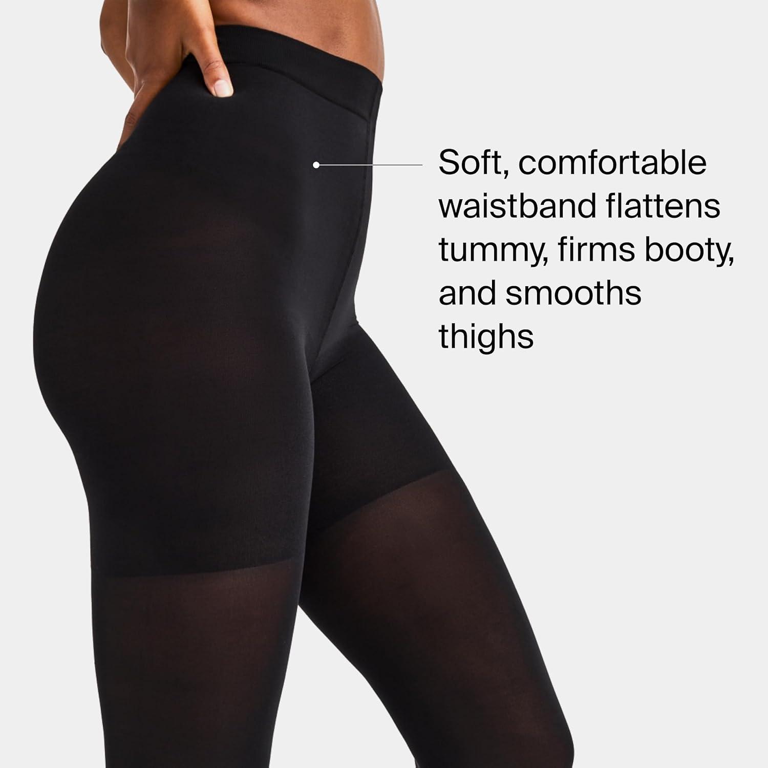 imageSPANX SPANXshape Shaping MidThigh TightEnd Tights Level 3 Shaping Core Control Shapewear Comfortable Shaper DesignVery Black