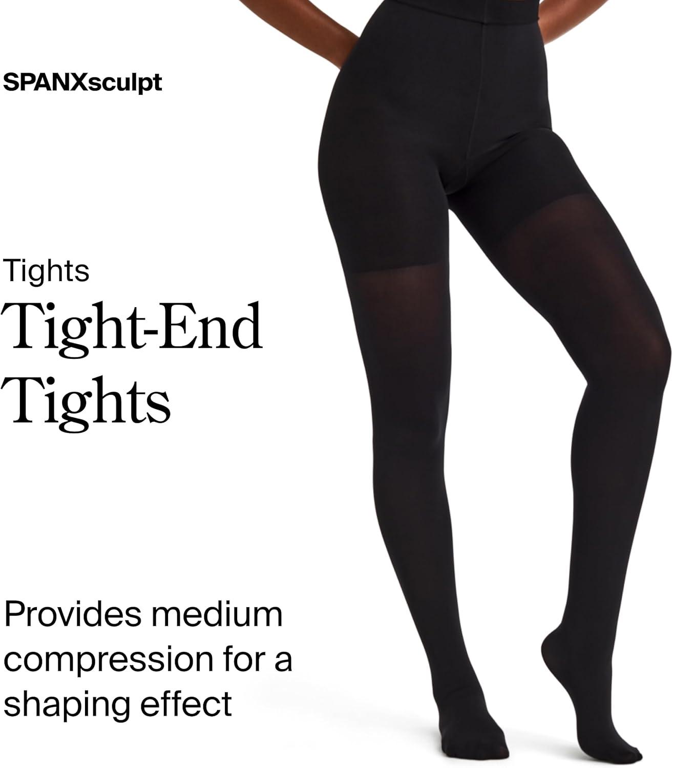 imageSPANX SPANXshape Shaping MidThigh TightEnd Tights Level 3 Shaping Core Control Shapewear Comfortable Shaper DesignVery Black