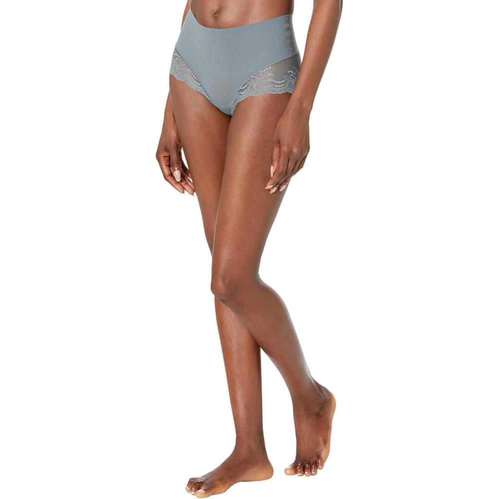 imageSPANX smooth Undietectable Lace HiHipster Core Control Comfortable Lace Shapewear Underwear No Visible Panty LinesHazy Grey