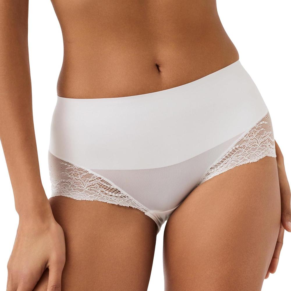 imageSPANX smooth Undietectable Lace HiHipster Core Control Comfortable Lace Shapewear Underwear No Visible Panty LinesPowder