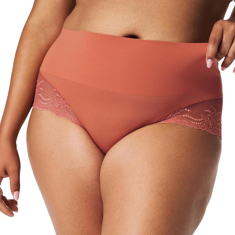 imageSPANX smooth Undietectable Lace HiHipster Core Control Comfortable Lace Shapewear Underwear No Visible Panty LinesSedona