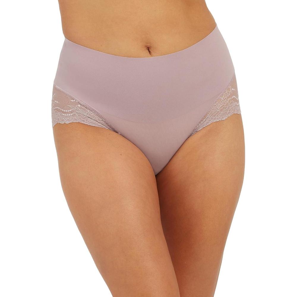imageSPANX smooth Undietectable Lace HiHipster Core Control Comfortable Lace Shapewear Underwear No Visible Panty LinesViolet Umber
