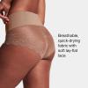 SPANX smooth Undie-tectable Lace Hi-Hipster – Core Control – Comfortable Lace Shapewear Underwear – No Visible Panty Lines(Cafe Au Lait)