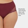 SPANX smooth Undie-tectable Lace Hi-Hipster – Core Control – Comfortable Lace Shapewear Underwear – No Visible Panty Lines(Sangria)