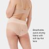 SPANX smooth Undie-tectable Lace Hi-Hipster – Core Control – Comfortable Lace Shapewear Underwear – No Visible Panty Lines(Soft Nude)