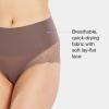 SPANX smooth Undie-tectable Lace Hi-Hipster – Core Control – Comfortable Lace Shapewear Underwear – No Visible Panty Lines(Umber Ash)