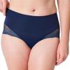 SPANX smooth Undie-tectable Lace Hi-Hipster – Core Control – Comfortable Lace Shapewear Underwear – No Visible Panty Lines(Dark Sapphire Indigo Haze)