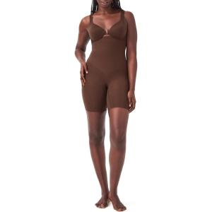 SPANX SPANXsculpt Power Series High-Waisted Mid-Thigh Short – Lightweight, All-Day Comfort – Core Control Shapewear(Chestnut Brown)