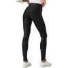 SPANX Faux Leather Fleece-Lined Legging-Tummy Control Legging-Contoured Power Waistband Stomach Compression-High Waist-Black