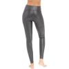 Spanx Shape Faux Leather Moto Leggings – Seamless Tummy Control – Contoured Leather Leggings – for Fashion & Everyday Wear(Very Black)